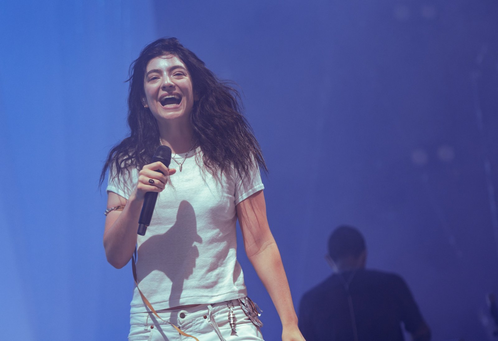 Lorde performing at Glastonbury in 2025